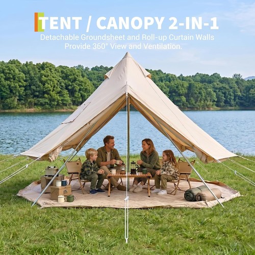Canvas bell tent 68ft - canvas,