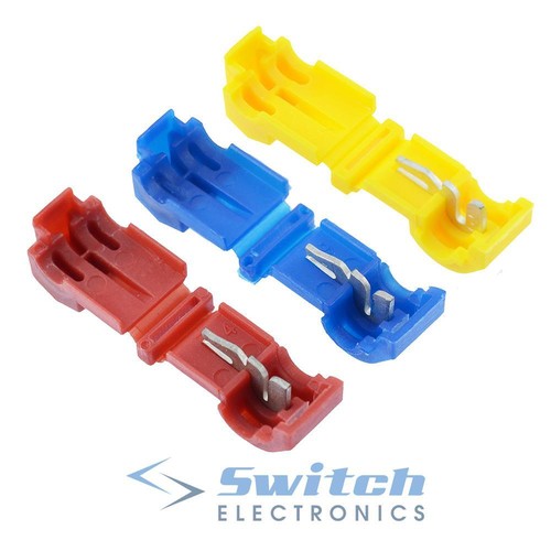 Red blue tap wire splice - red,
