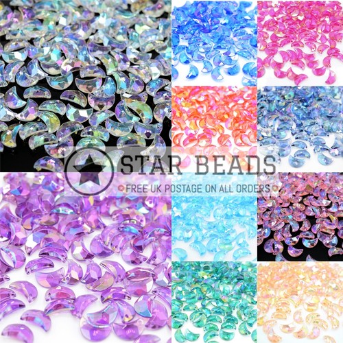 Faceted acrylic moon - faceted,