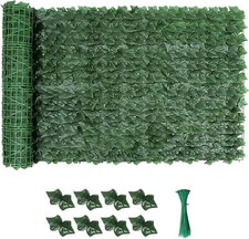 3M Roll Artificial Hedge Garden Fake Ivy Leaf Privacy Fence Screening Wall Panel