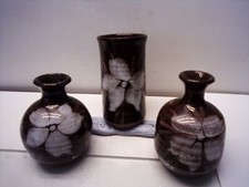 Tenby Pottery 3  Bud Vases
