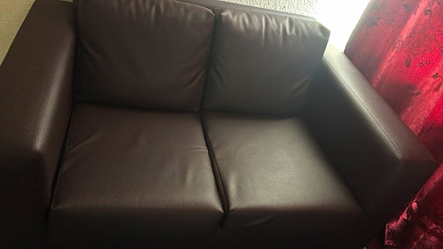 Brown leather seater sofa - 2,