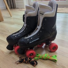 Supreme Turbos 33 Quad Roller Skates -Kryptonics Cruise Wheels Red, UK5/EU39
