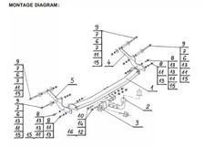 Swan Neck Tow Bar For RENAULT Clio III 3/5D Hatchback (2005-2012) R-022