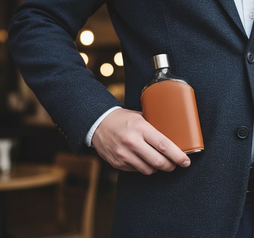 Glass flask with - glass,