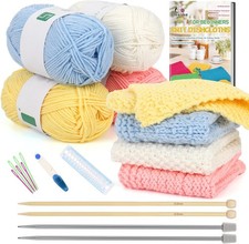 Aeelike Knitting Starter Kit for Adults - Beginners Colour a 