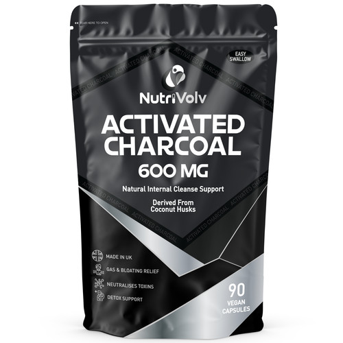 Activated charcoal 600mg 90 - charcoal,