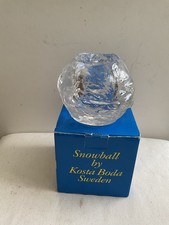 Kosta Boda Glass,Boxed Glass Snowball Votive Tealight holder,7067349,