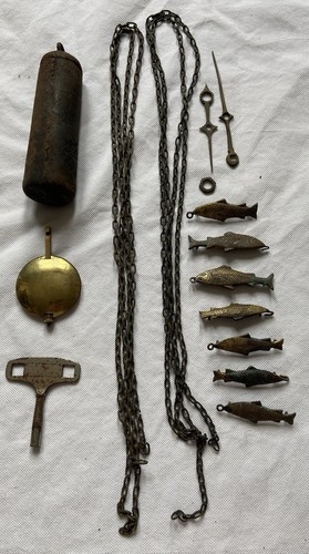 Vintage clock parts - parts, lot