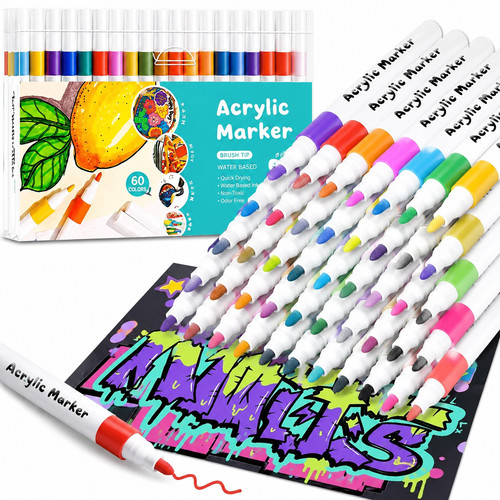 Acrylic paint marker pens set - acrylic,