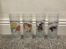 Alice in Wonderland 16oz Drinking Glasses Cardew Design Dartington Set x 4