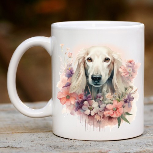 Pet dog mug - dog, watercolour