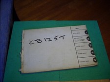 HONDA CB125T SPARES CATALOGUE