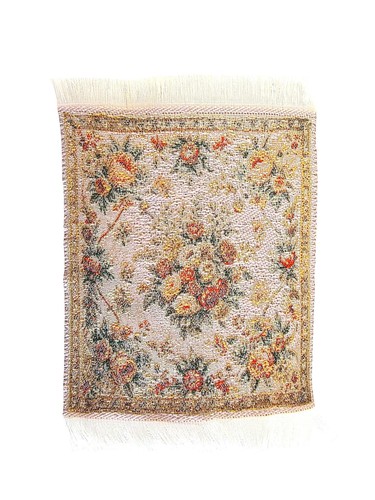 Dolls house tapestry rug - house,