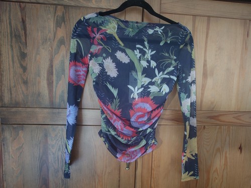 Kew collection mesh floral top - mesh,