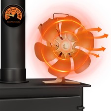 6-Blade Wood Stove Fan Heat