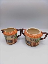Beswick Cottage Ware Milk Jug and Sugar Bowl - Vintage Partial Tea Set