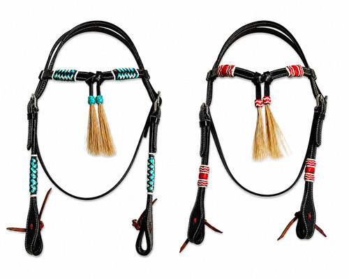 Western horse headstall brown - western,