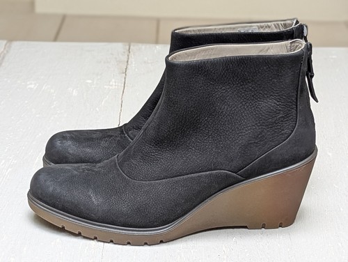 Ecco black nubuck leather - nubuck,