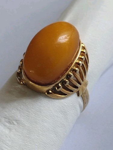 Vintage baltic amber ring ussr - baltic,