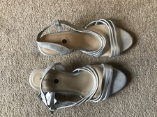 New BHS Profile silver strappy sandals size 4 wide