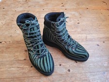 Diemme Monfumo Haircalf Hiking Boots Green Black Zebra Italian Size 39 Eu 5.5 Uk