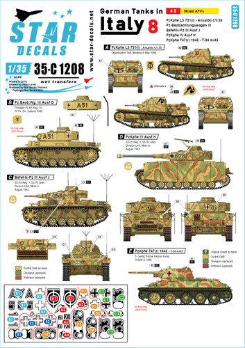 Star decals c1208 - decals,, german