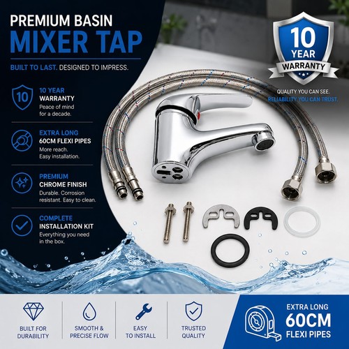 Basin mixer tap set chrome - mixer,