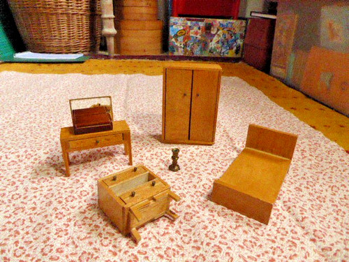 Vintage wooden dolls house