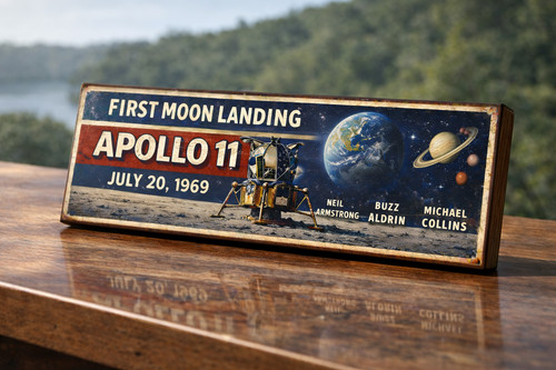 Apollo moon landing - landing, sign