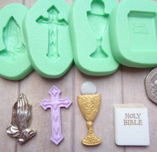 1x Mini Craft Mould: Choice Church Mass Communion Religion (Resin Clay Cupcake)