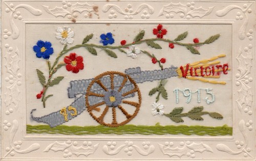 Ww1 patriotic embroidered silk - patriotic,
