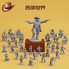 1/56 1/72 1/100 Q-version Western Cowboy World 3D printed resin soldier model