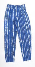 Marks & Spencer Womens Blue Viscose Blend Pedal Pusher Leggings Size 6 L24