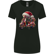 Christmas Scooter Xmas Hat MOD Moped Womens Wider Cut T-Shirt