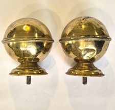 Pair salvaged large spun brass