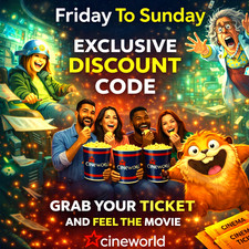 3 x Cineworld Cinema Ticket