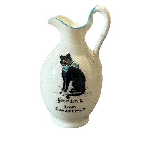 Crested black cat china - black, one