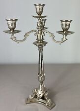 Antique Silver-Plated Candelabra – 4-Arm Elegant French Candle Holder (Lot 3606)