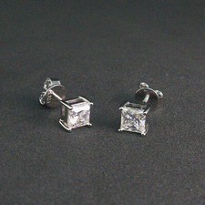 0.5 Ct Moissanite Square Stud