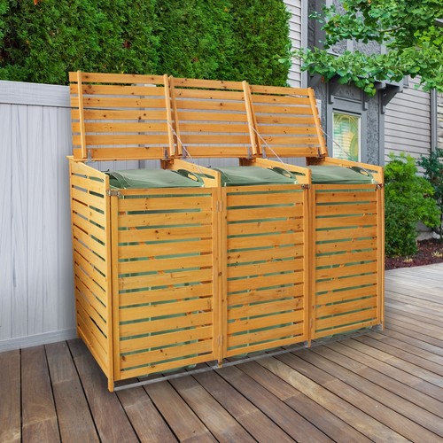 Wheelie bin storage triple - bin,