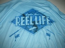 Reel Life Long Sleeve Fishing Shirt Sz L Angler Boating Deep Sea Ocean New NWT
