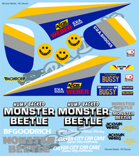 Vintage Monster Beetle Decals / Stickers choice of colour -Tamiya