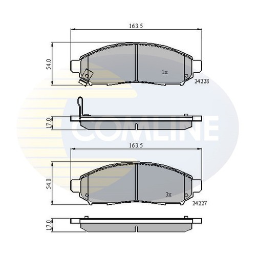 Brake pads set - set, for