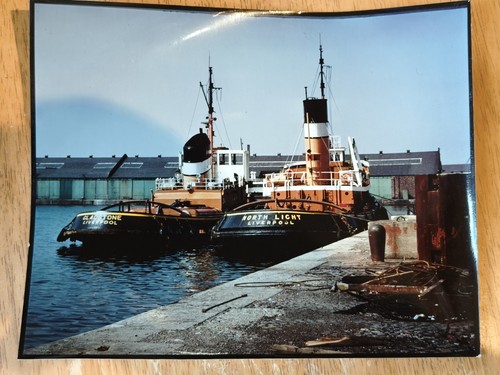 Vintage tugboat photograph - vintage,
