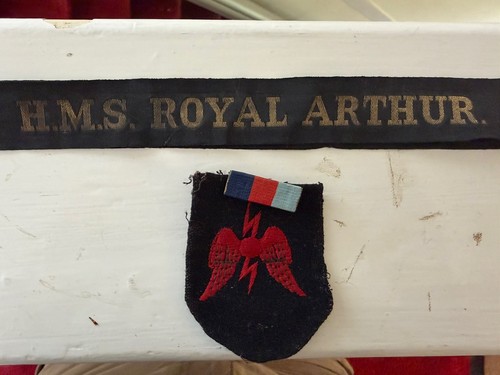 Royal arthur cap tally - h.m.s,