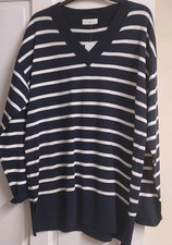 Navy and White Striped Ladies