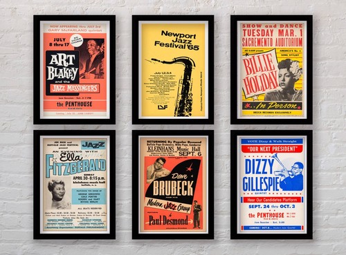 Framed vintage jazz concert - framed,