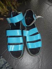 Dr. Martens Clarissa Aqua Sandals Size 6 funky classic thick DMs soles - bargain