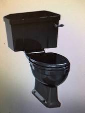 Black art deco toilet - deco, stock